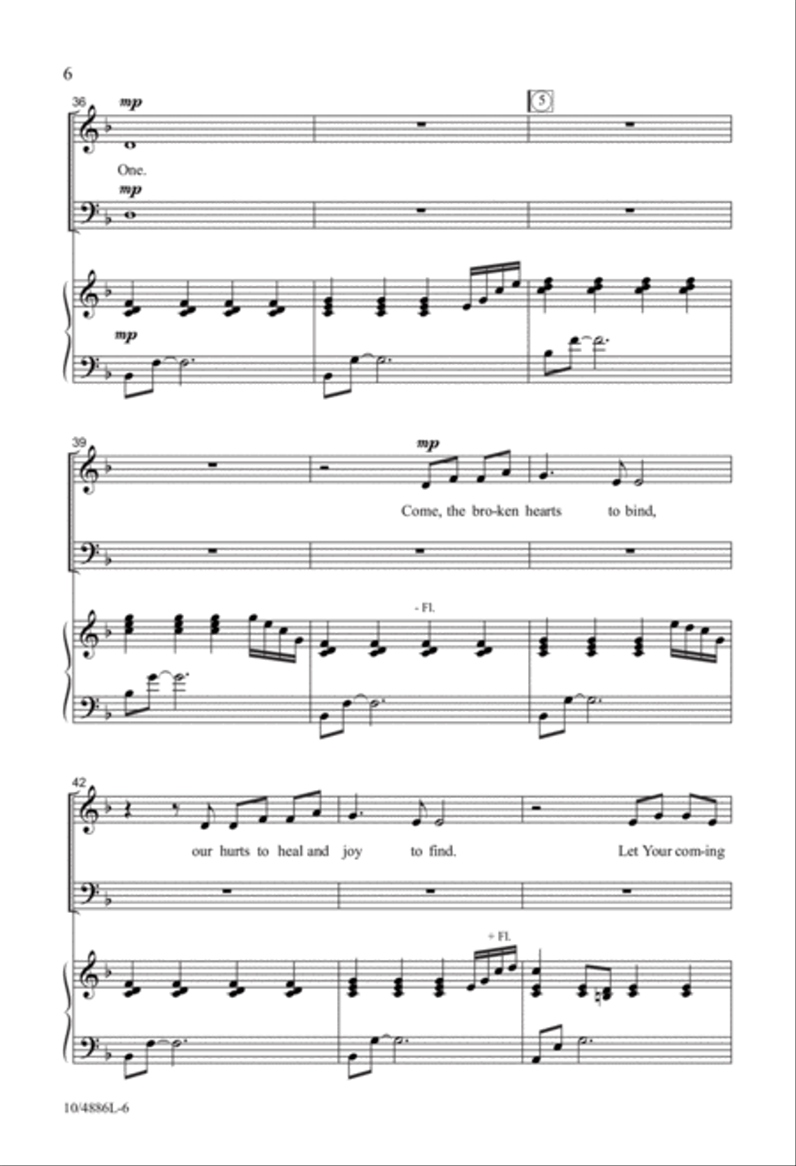 Come, O Light, Come, Holy One 4-Part scores gallery preview page 6