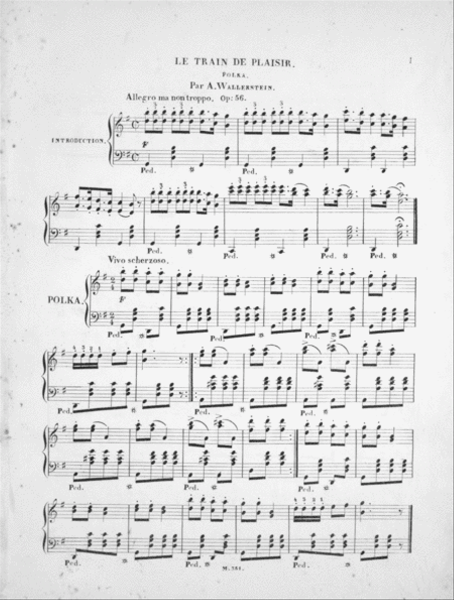 Le Train de Plaisir. Polka Piano Solo scores gallery preview page 2