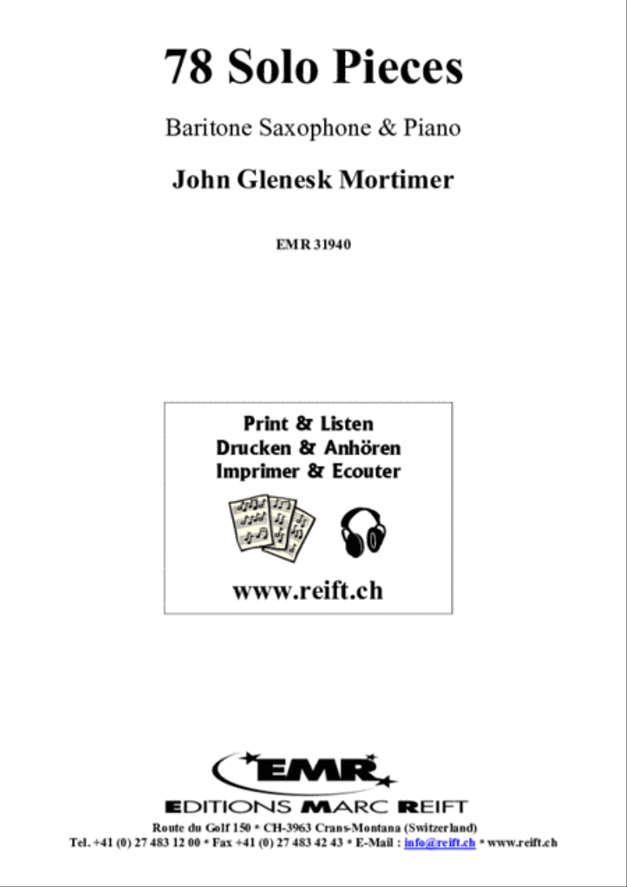 78 Solo Pieces Baritone Saxophone scores gallery preview page 2