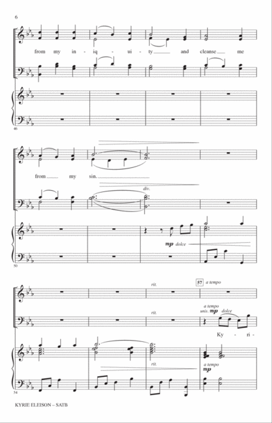 Kyrie Eleison (A Lenten Prayer) 4-Part scores gallery preview page 5