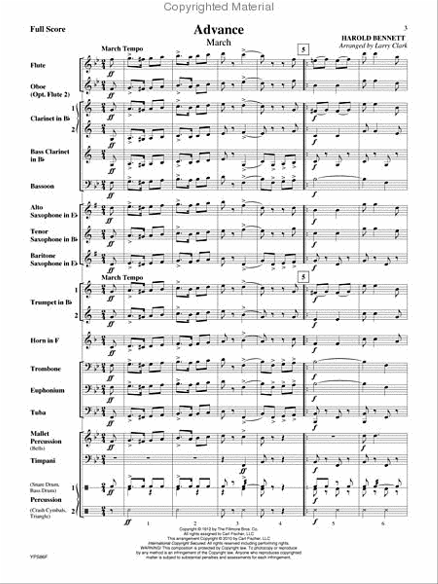 Advance Concert Band scores gallery preview page 2