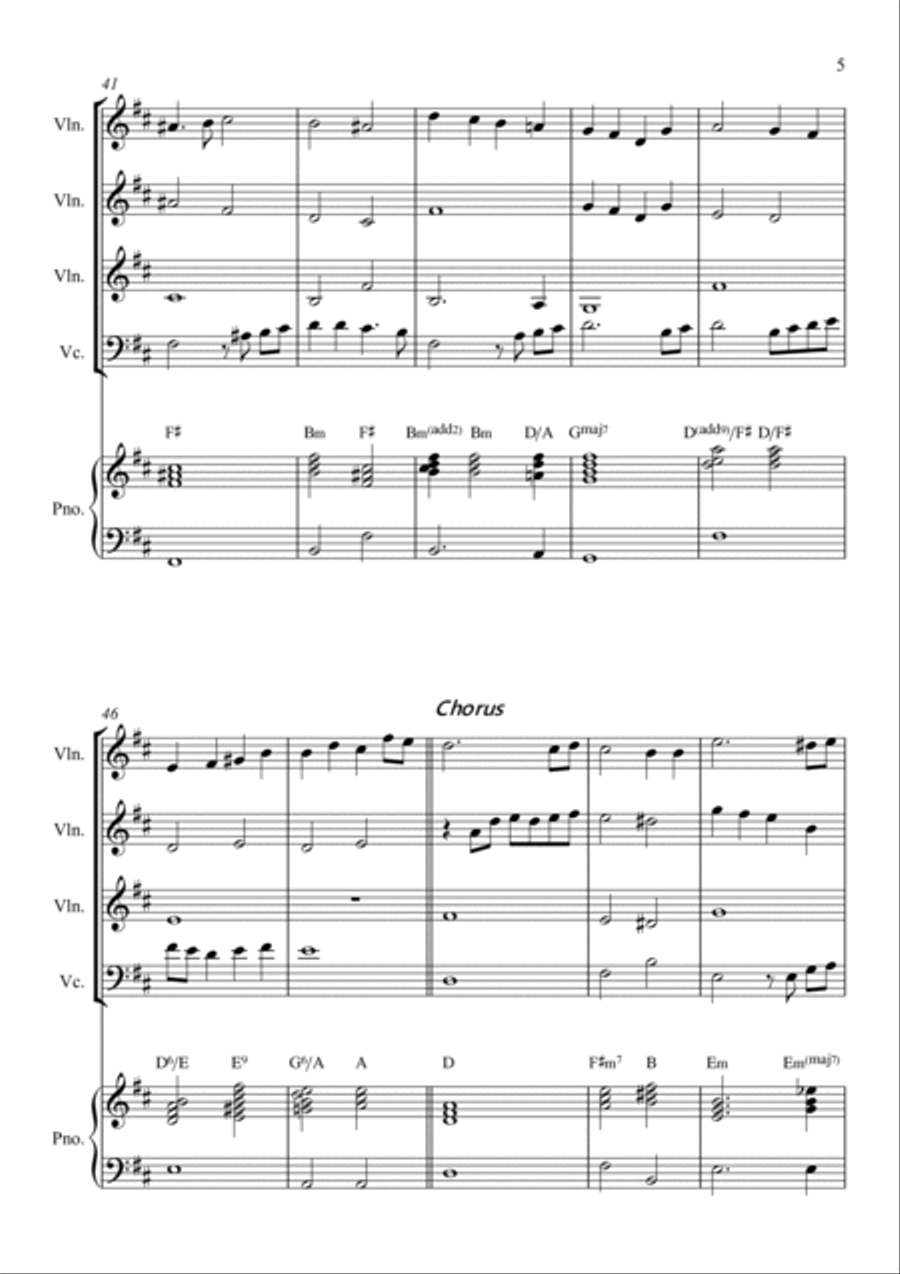 My Tribute String Quartet scores gallery preview page 5