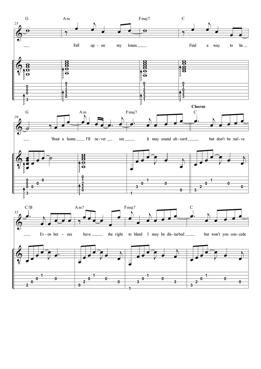 Superman (It's Not Easy) Acoustic Guitar scores gallery preview page 3