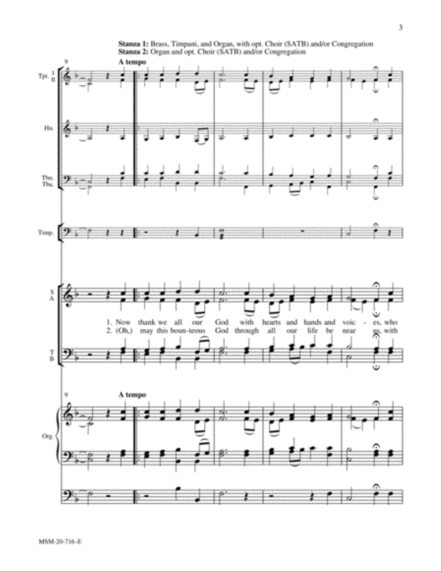 Now Thank We All Our God Now Thank We All Our God Choir scores gallery preview page 3