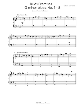 Book cover for Blues Exercises No. 1-8 (G minor)