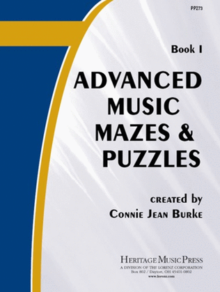 Book cover for Advanced Music Mazes & Puzzles, Book I