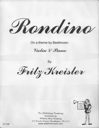 Book cover for Rondino on a theme by Beethoven