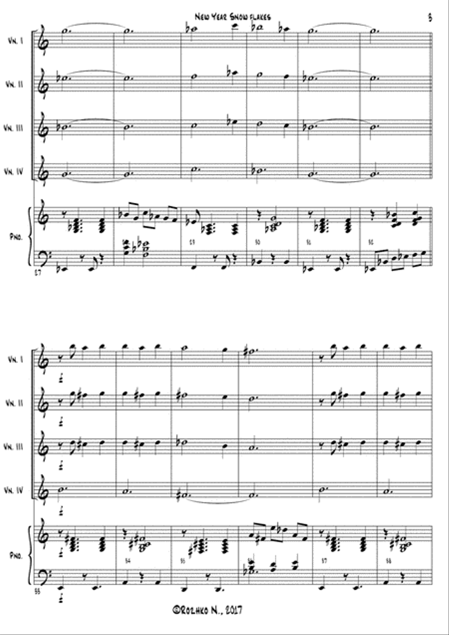 New Year Snowflakes (Children's Series) Violin Solo scores gallery preview page 4
