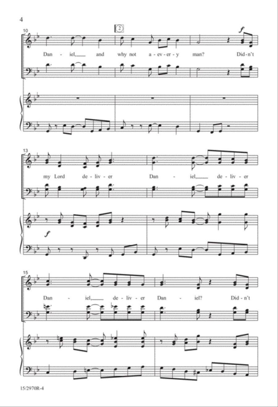 Didn't My Lord Deliver Daniel? 4-Part scores gallery preview page 4