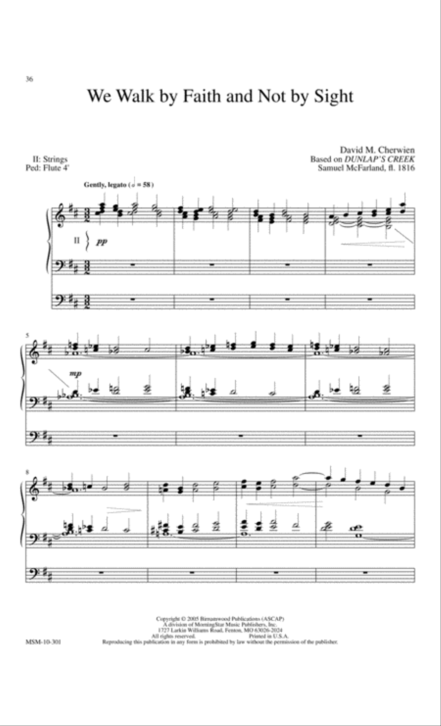 We Walk by Faith and Not by Sight Organ scores gallery preview page 1