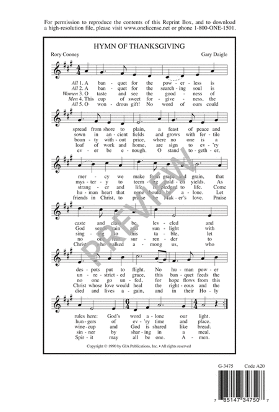 Hymn of Thanksgiving image number null