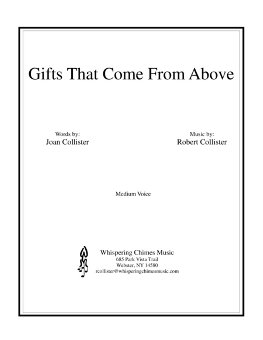 Gifts That Come from Above (medium voice) Medium Voice scores gallery preview page 1