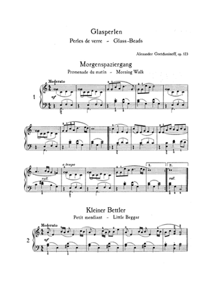 Gretchaninoff: Glass Beads, Op. 123