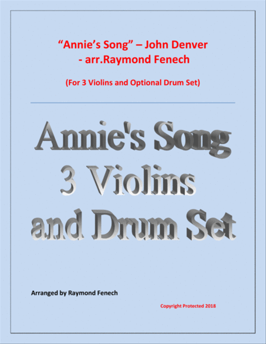 Annie's Song String Trio scores gallery preview page 1