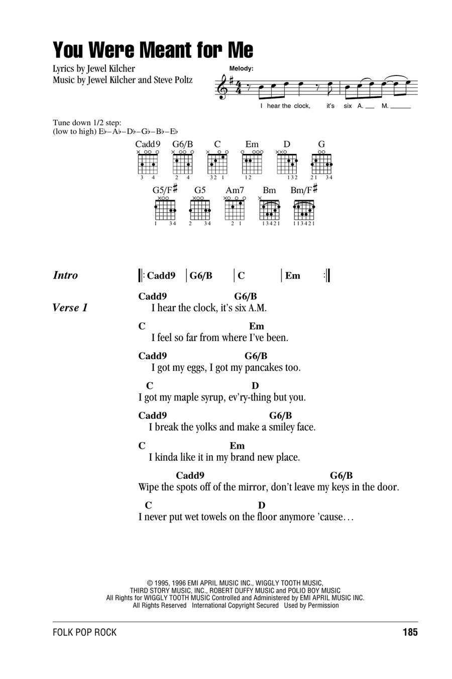 You Were Meant For Me You Were Meant For Me Acoustic Guitar scores gallery preview page 1
