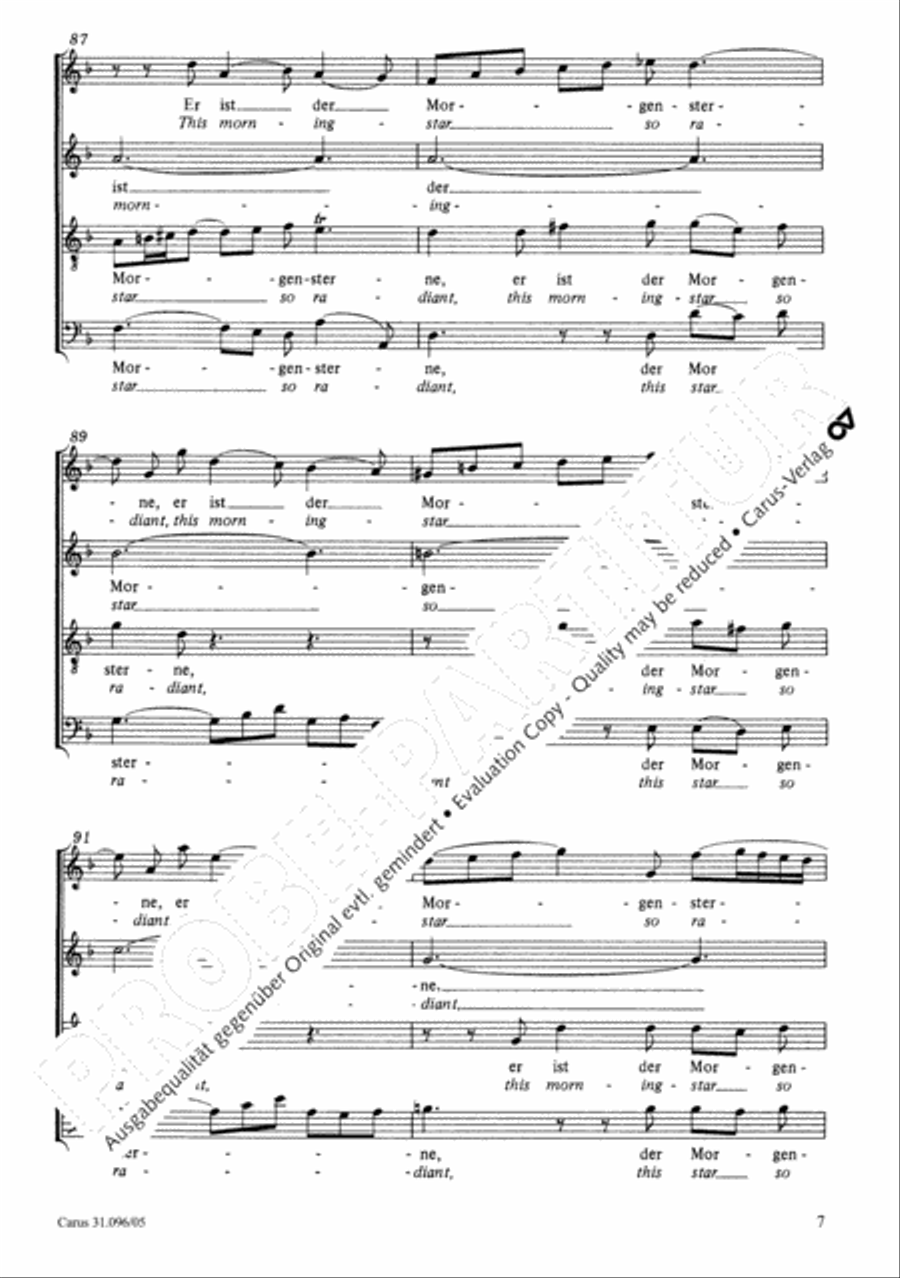 Lord Christ, the one begotten son (Herr Christ, der einge Gottessohn) 4-Part scores gallery preview page 8