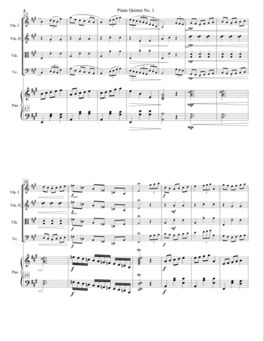 Piano Quintet No. 1 Piano Quintet No. 1 Piano Quartet scores gallery preview page 5