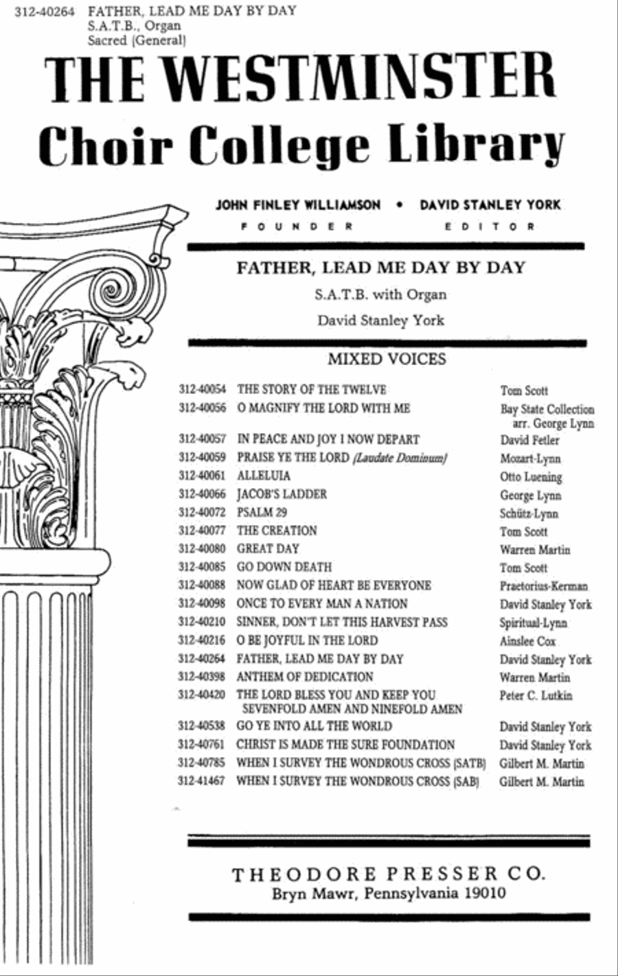 Father, Lead Me Day By Day 4-Part scores gallery preview page 1