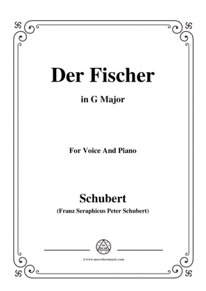 Book cover for Schubert-Der Fischer,in G Major,Op.5,No.3,for Voice and Piano