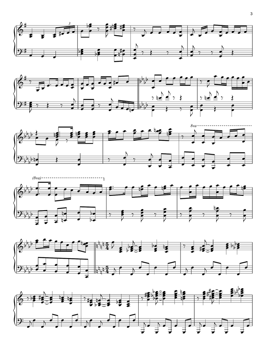 Mine Mission (from Solo: A Star Wars Story) Piano Solo scores gallery preview page 3