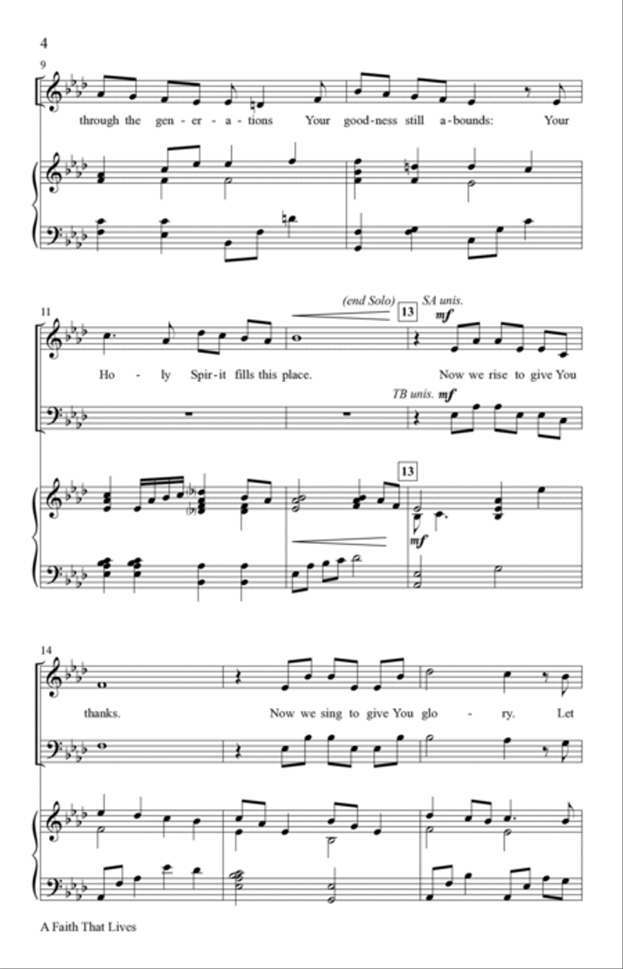 A Faith That Lives 4-Part scores gallery preview page 3