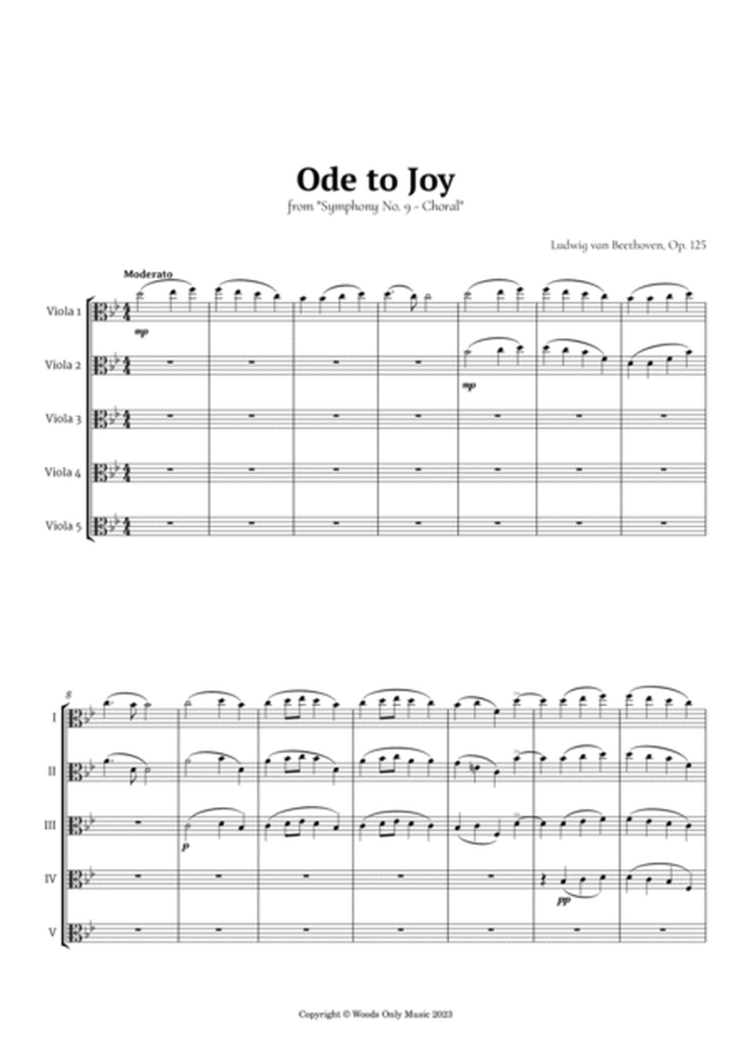 Ode to Joy by Beethoven for Viola Quintet image number null