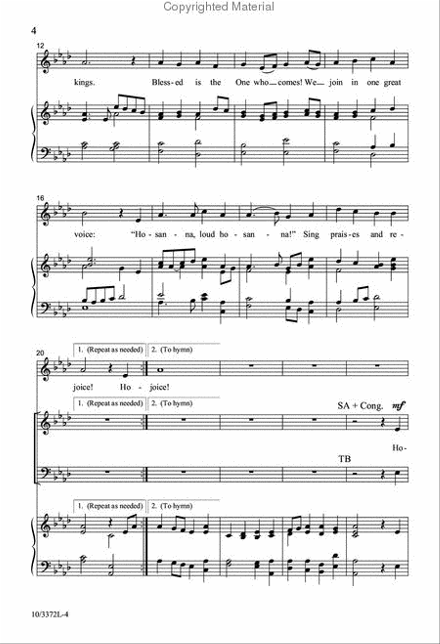 Hymns for Palm Sunday 4-Part scores gallery preview page 3