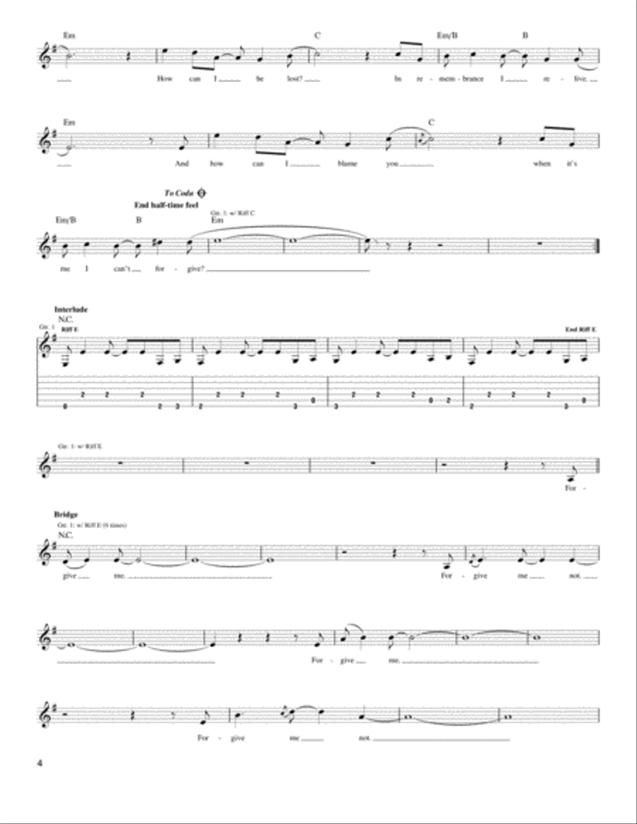 The Unforgiven III Acoustic Guitar scores gallery preview page 4