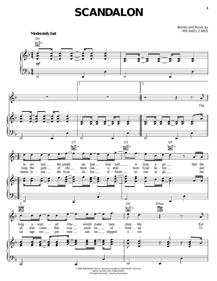 Scandalon Scandalon Acoustic Guitar scores gallery preview page 1