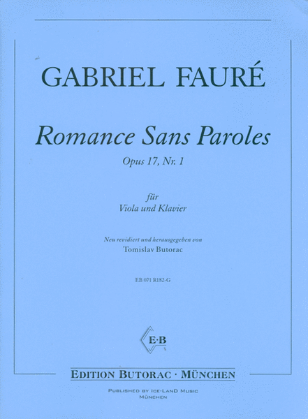 Romance Sans Paroles Op. 17 No. 1