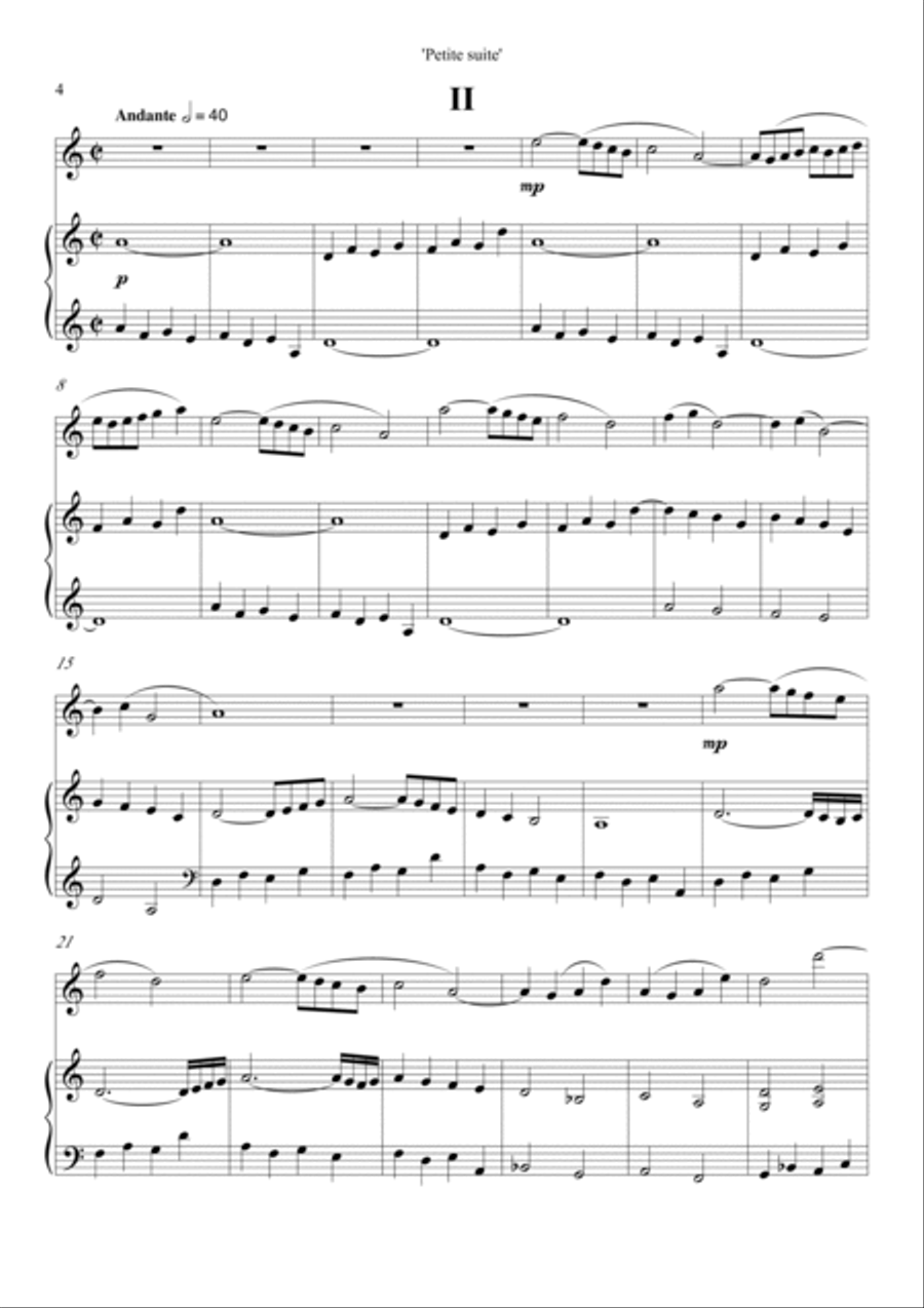 Petite Suite Flute Solo scores gallery preview page 6