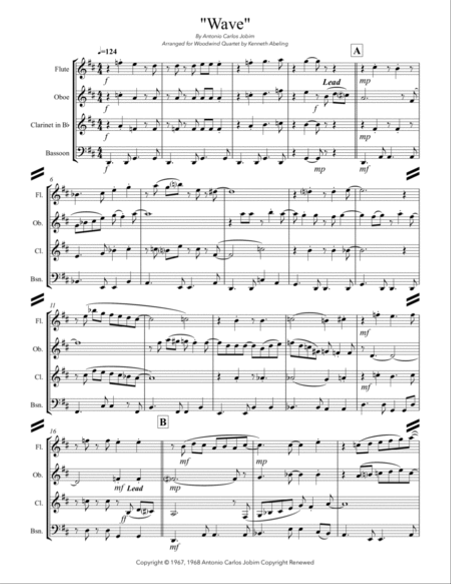 Wave Wave Woodwind Quartet scores gallery preview page 2