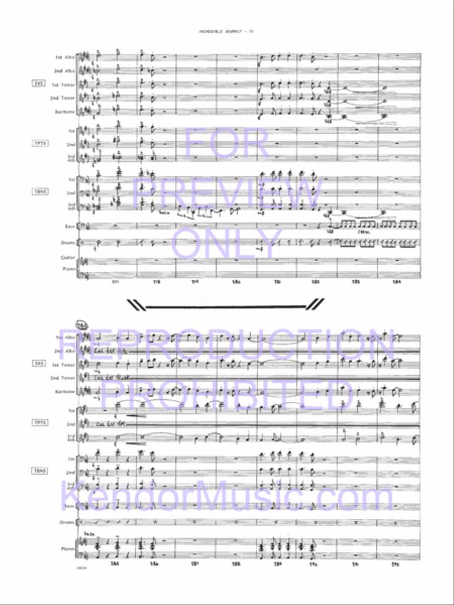 Incredible Journey Incredible Journey Jazz Ensemble scores gallery preview page 16