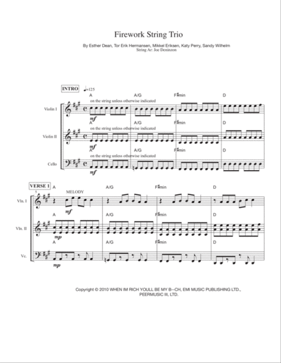 Firework Firework String Trio scores gallery preview page 1