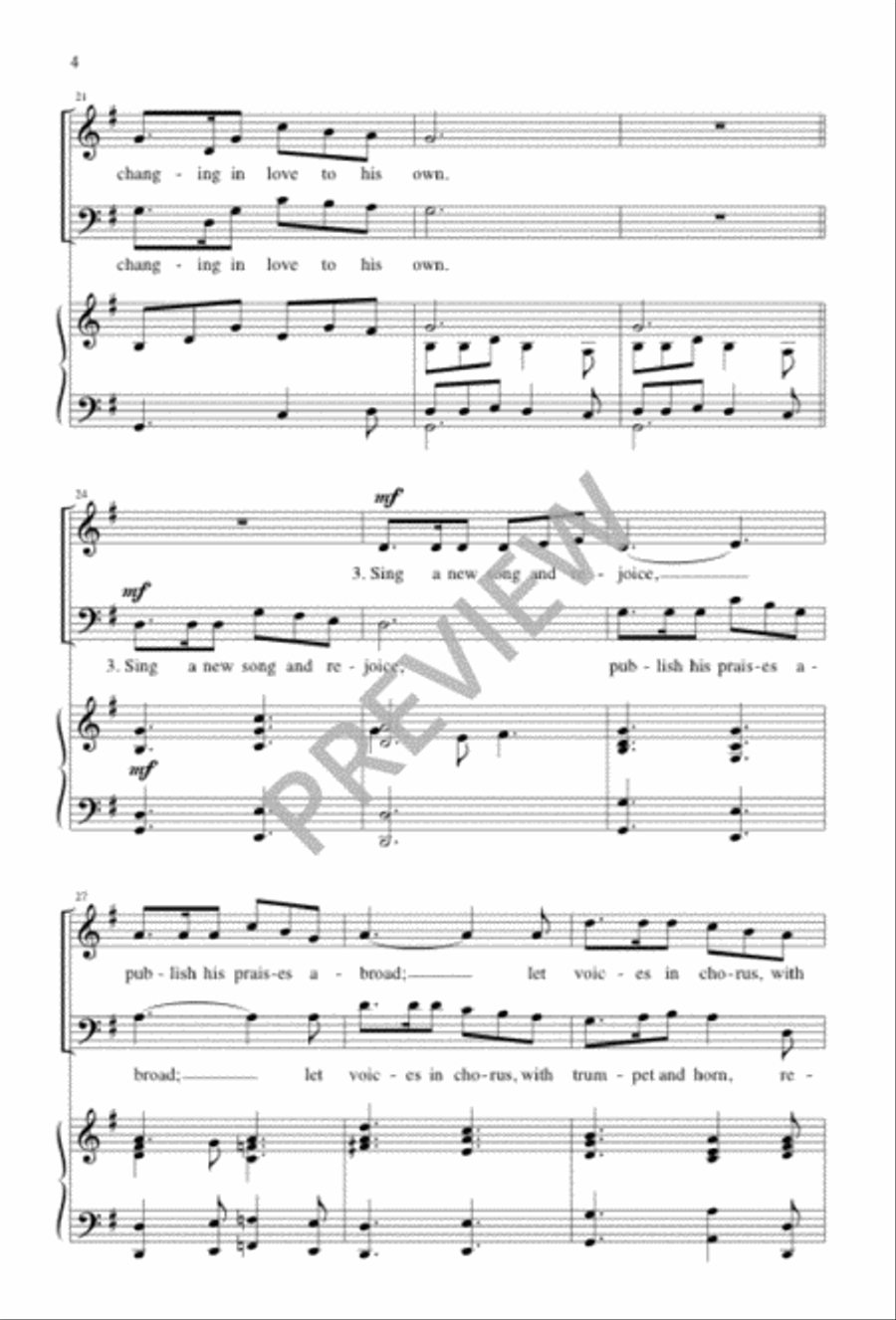 Sing A New Song to the Lord 2-Part scores gallery preview page 4