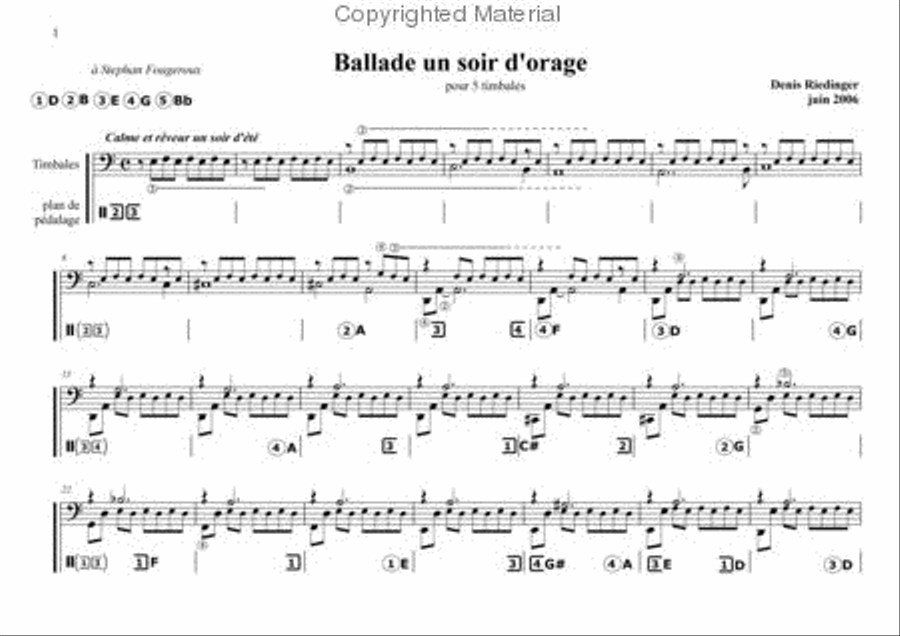 Ballade un soir d'orage Ballade un soir d'orage Percussion scores gallery preview page 2