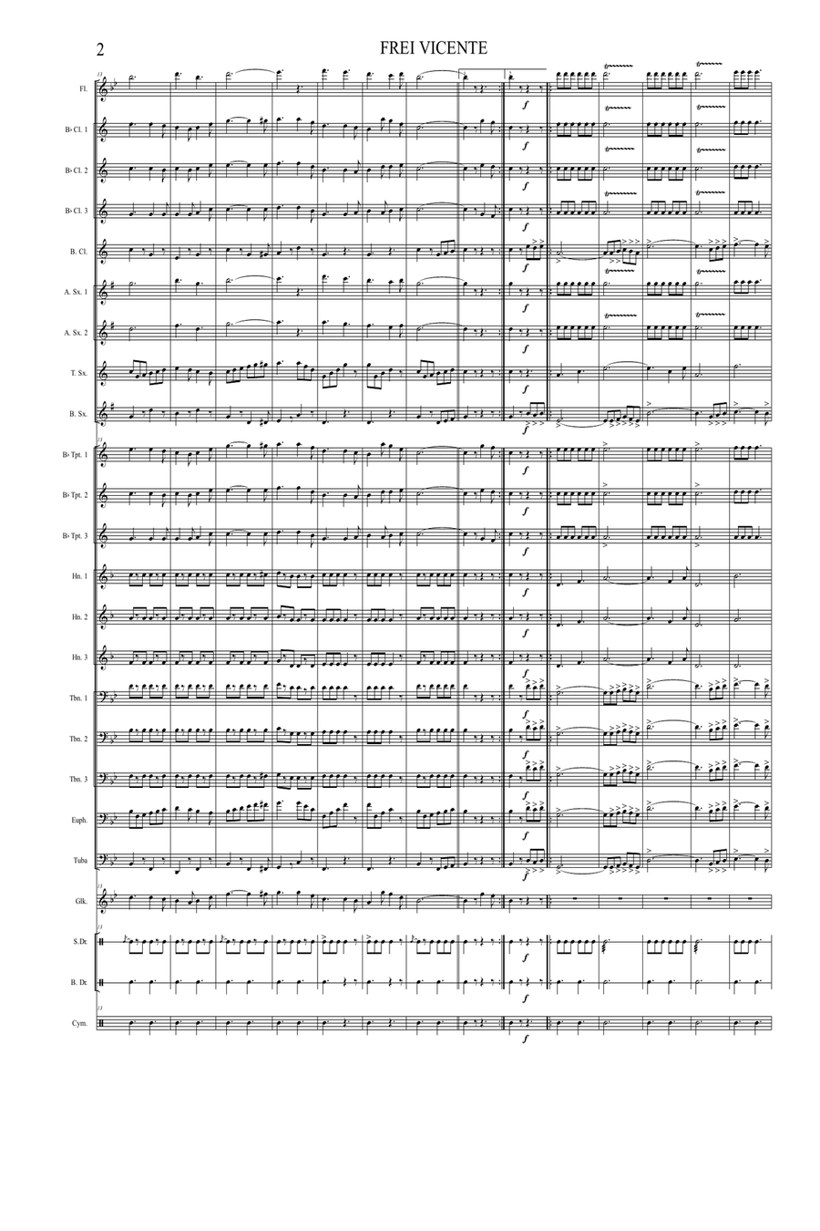 Frei Vicente Frei Vicente Marching Band scores gallery preview page 3
