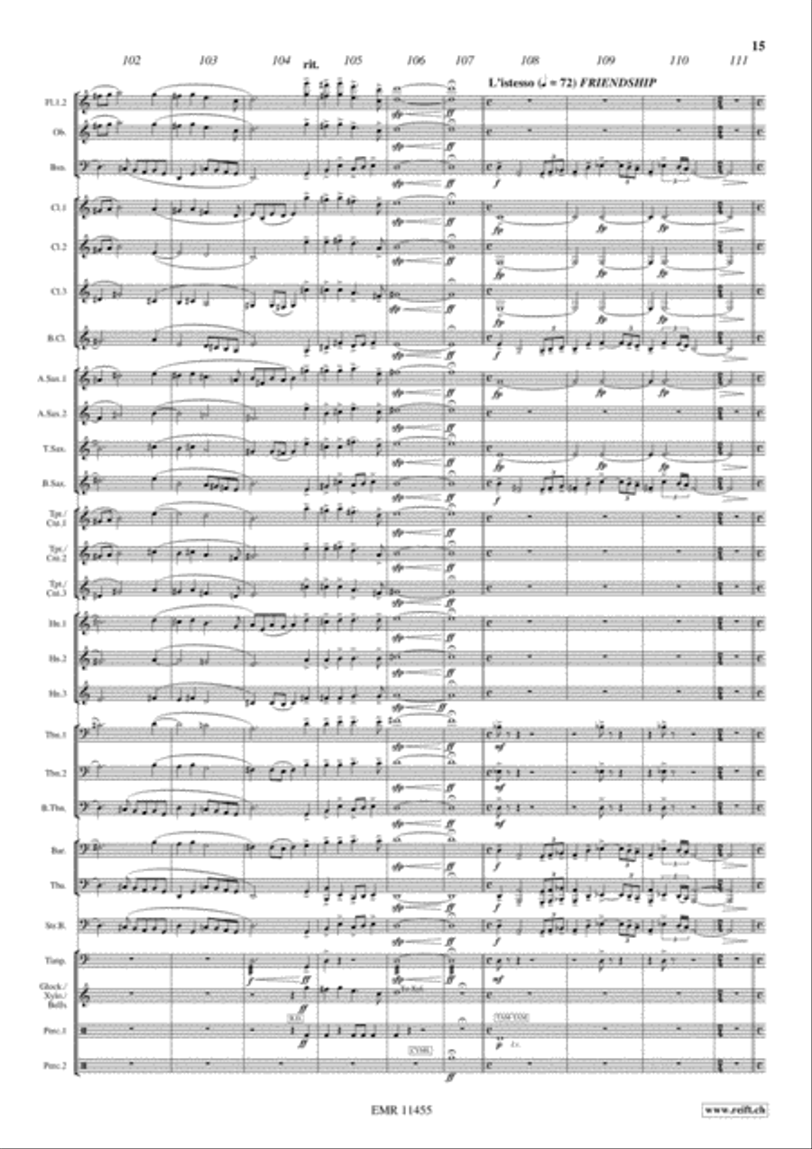 Ben Hur Suite Concert Band scores gallery preview page 16
