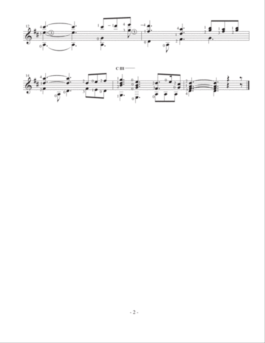 Hymn Tunes for classical guitar Acoustic Guitar scores gallery preview page 5