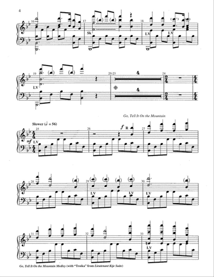 Go, Tell It on the Mountain Medley Orchestra scores gallery preview page 5