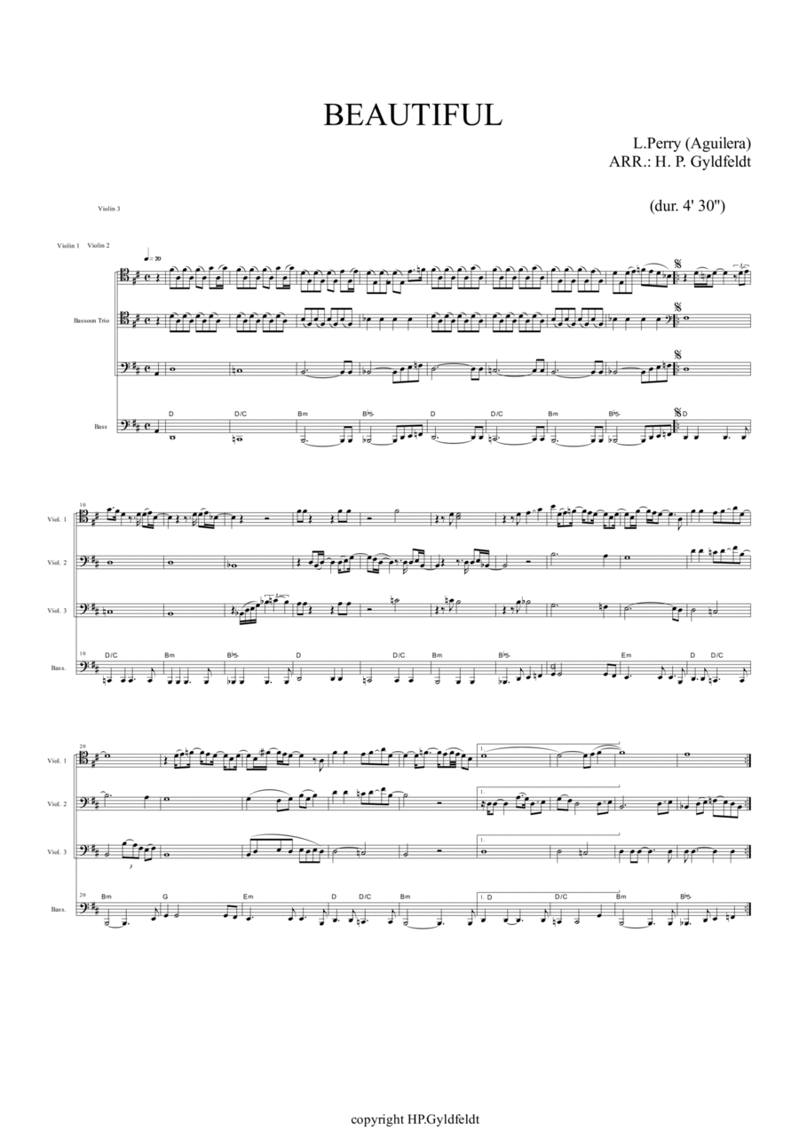 Beautiful Bassoon Quartet scores gallery preview page 1