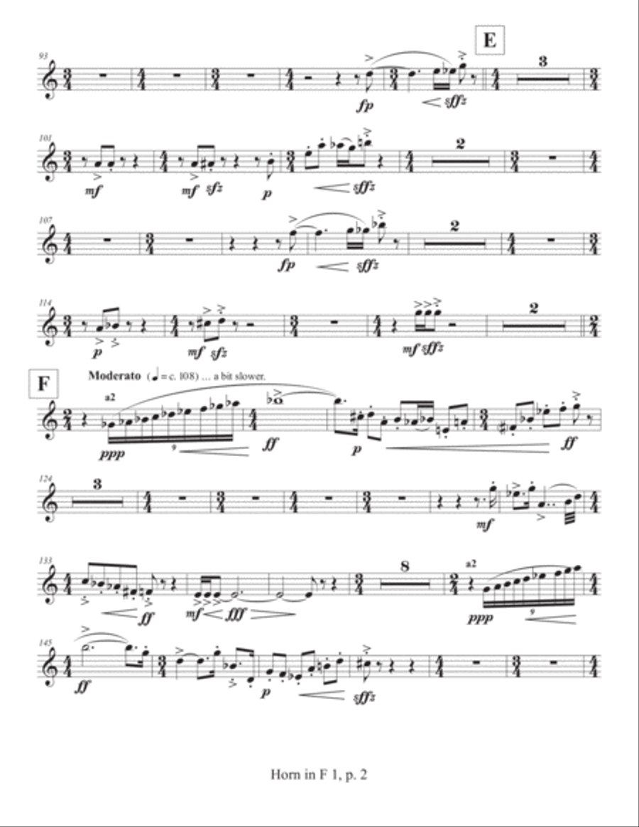Concerto for Concert Band (2011) Horn part 1 Concert Band scores gallery preview page 2