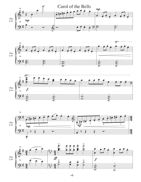 Carol of the Bells (2 for 1 PIANO Arrangements) image number null