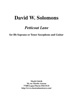 David Warin Solomons: Petticoat Lane for Bb soprano or tenor saxophone and guitar