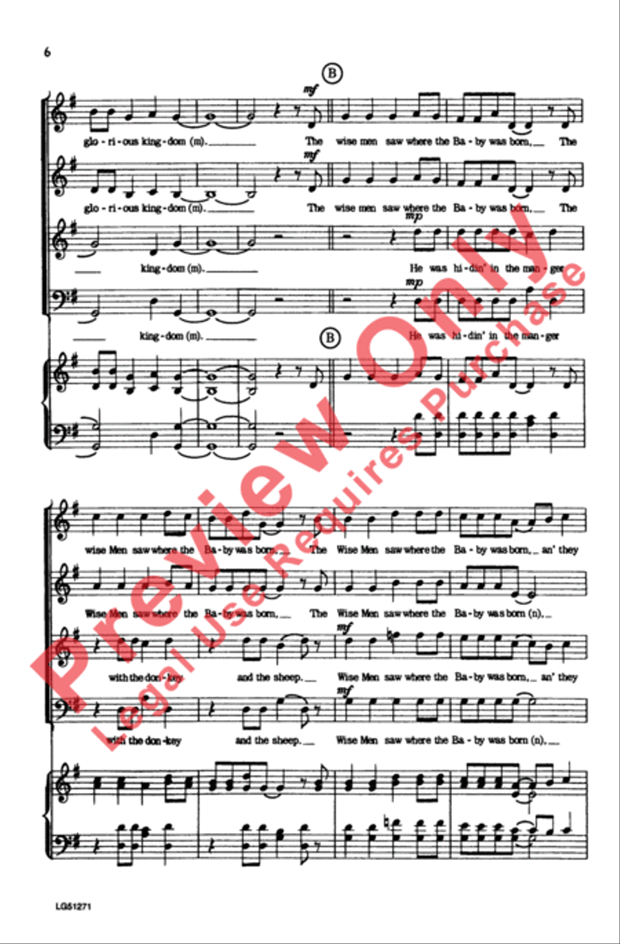 The Virgin Mary Had a Baby Boy 4-Part scores gallery preview page 6
