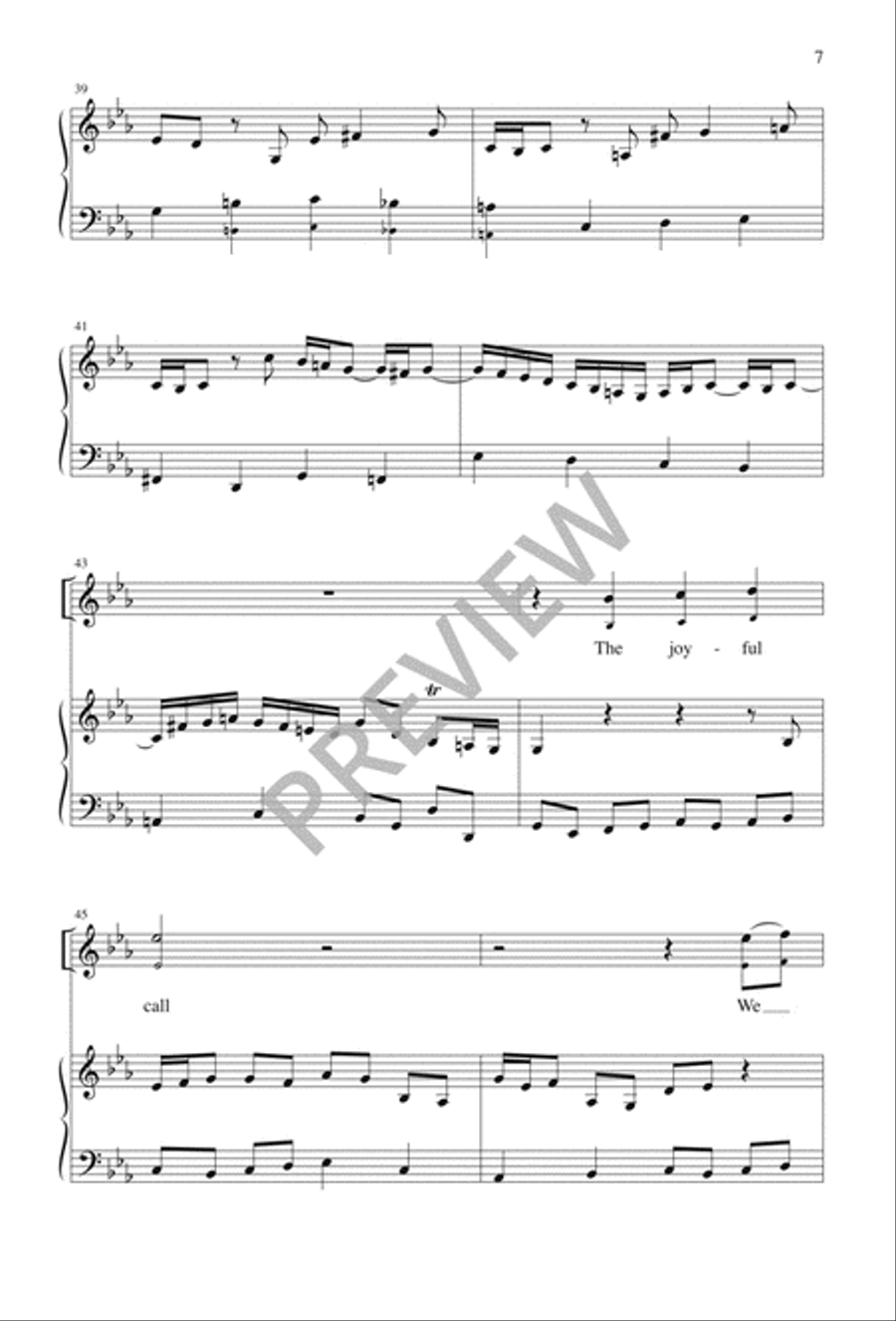 Zion Hears the Watchmen Singing 4-Part scores gallery preview page 7