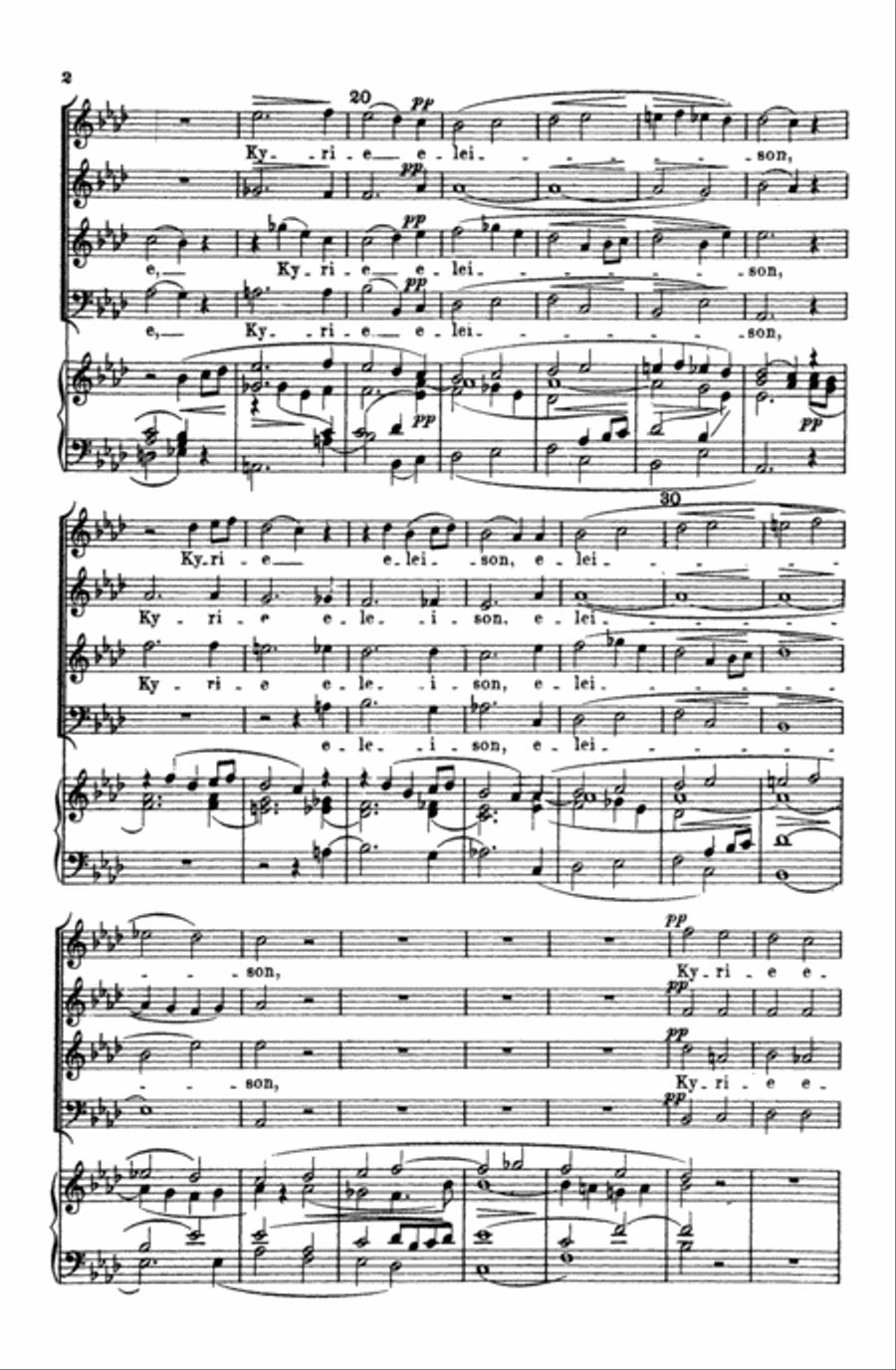 Mass in A-flat Major 4-Part scores gallery preview page 3