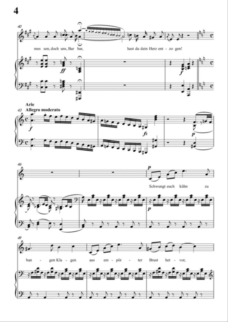 Schubert-Epistel(Herrn Joseph Spaun) in d minor,D.749,for Vocal and Piano Voice scores gallery preview page 5