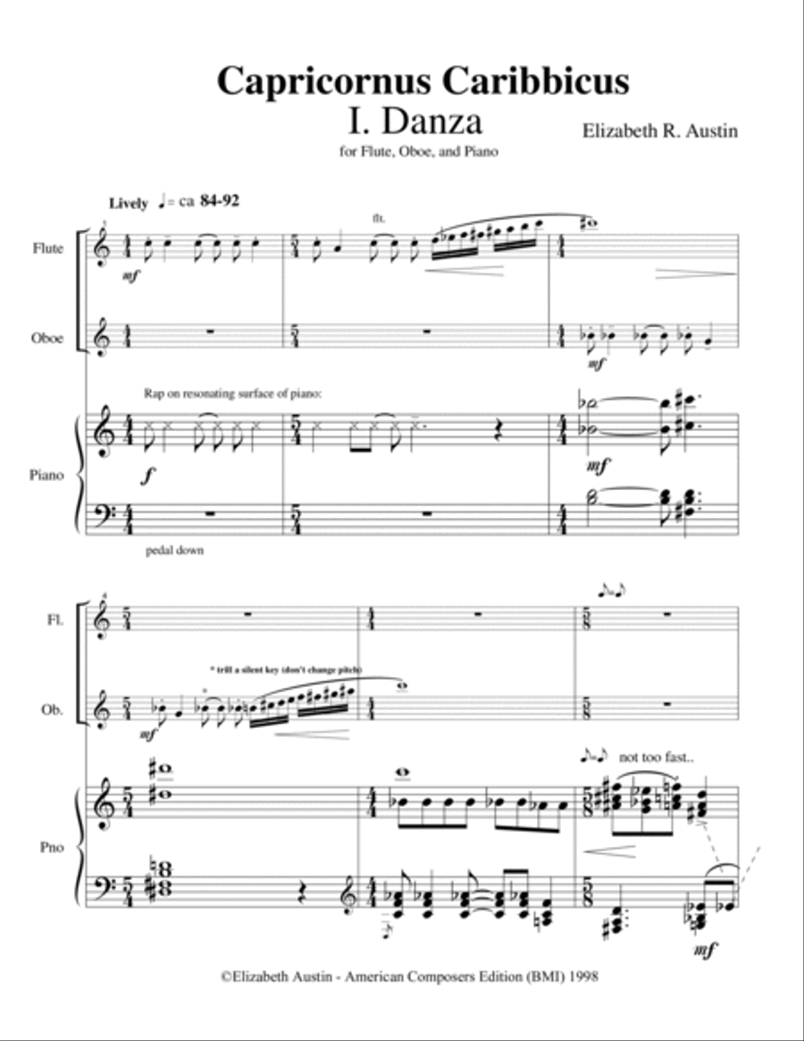 [Austin] Capricornus Caribbicus Woodwind Duet scores gallery preview page 5