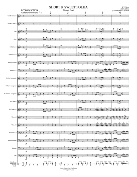 Short and Sweet (Cornet Duet and Concert Band): Score